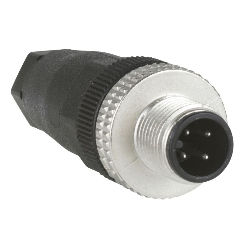 male, M12, 4-pin, straight connector - cable gland Pg 7