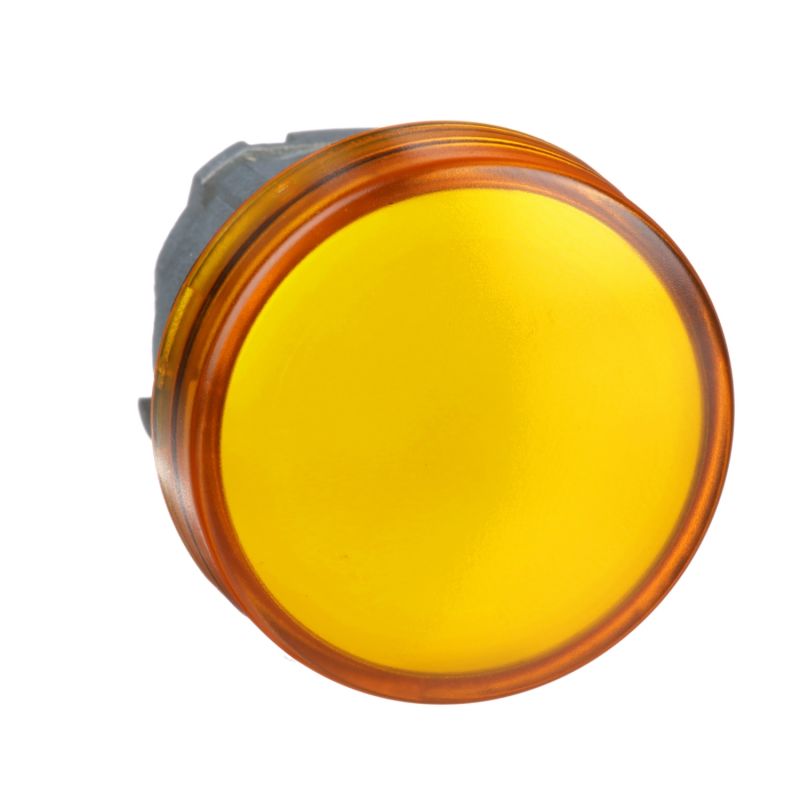 cabeça sinalizadora - Ø 22 - redonda - lente simples amarela