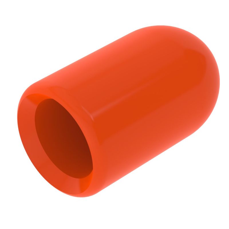 Proteção de topo para varão com diâmetro 6,0mm 6,0mm, PVC, cor de laranja, 2004