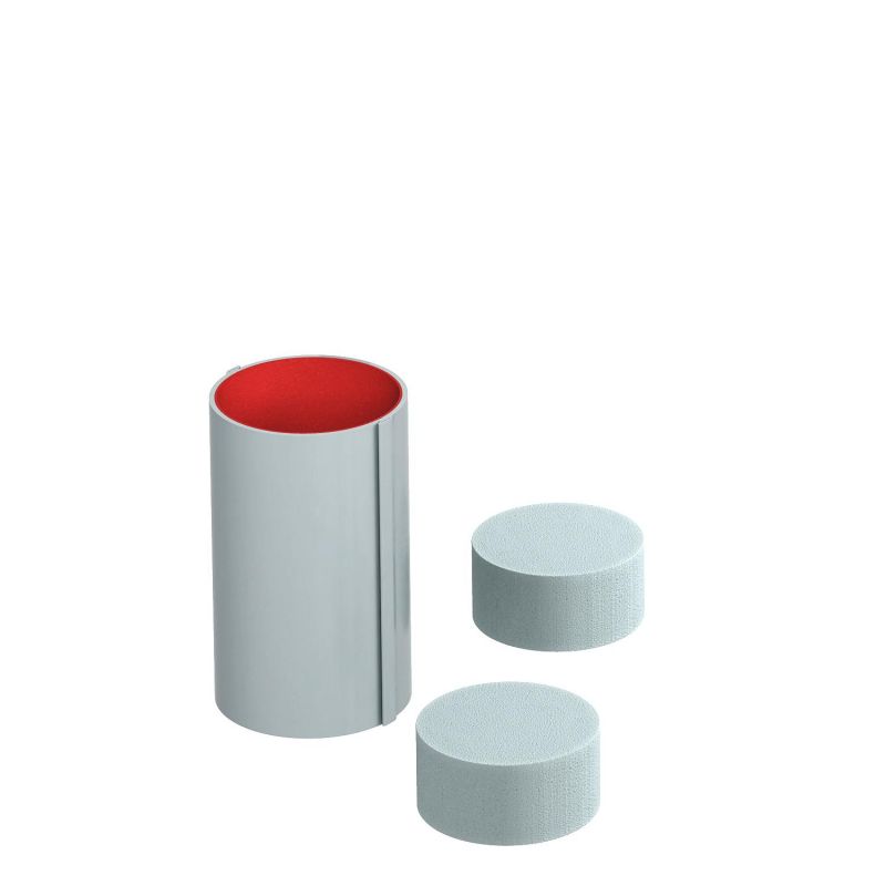 Proteção de tubo revestimento interno 81x150mm, PVC, cinzento