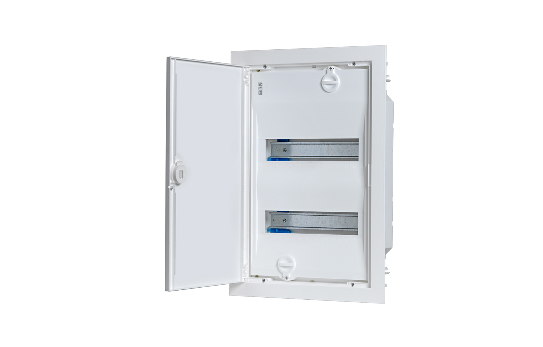 QUADRO DE DISTRIBUIÇÃO MONTAGEM EMBUTIDA PORTA OPACA 2 FILAS 28 MÓDULOS ...